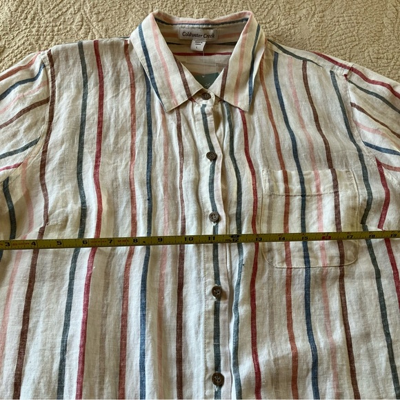 Coldwater Creek Striped Linen Shirt - Picture 3 of 4